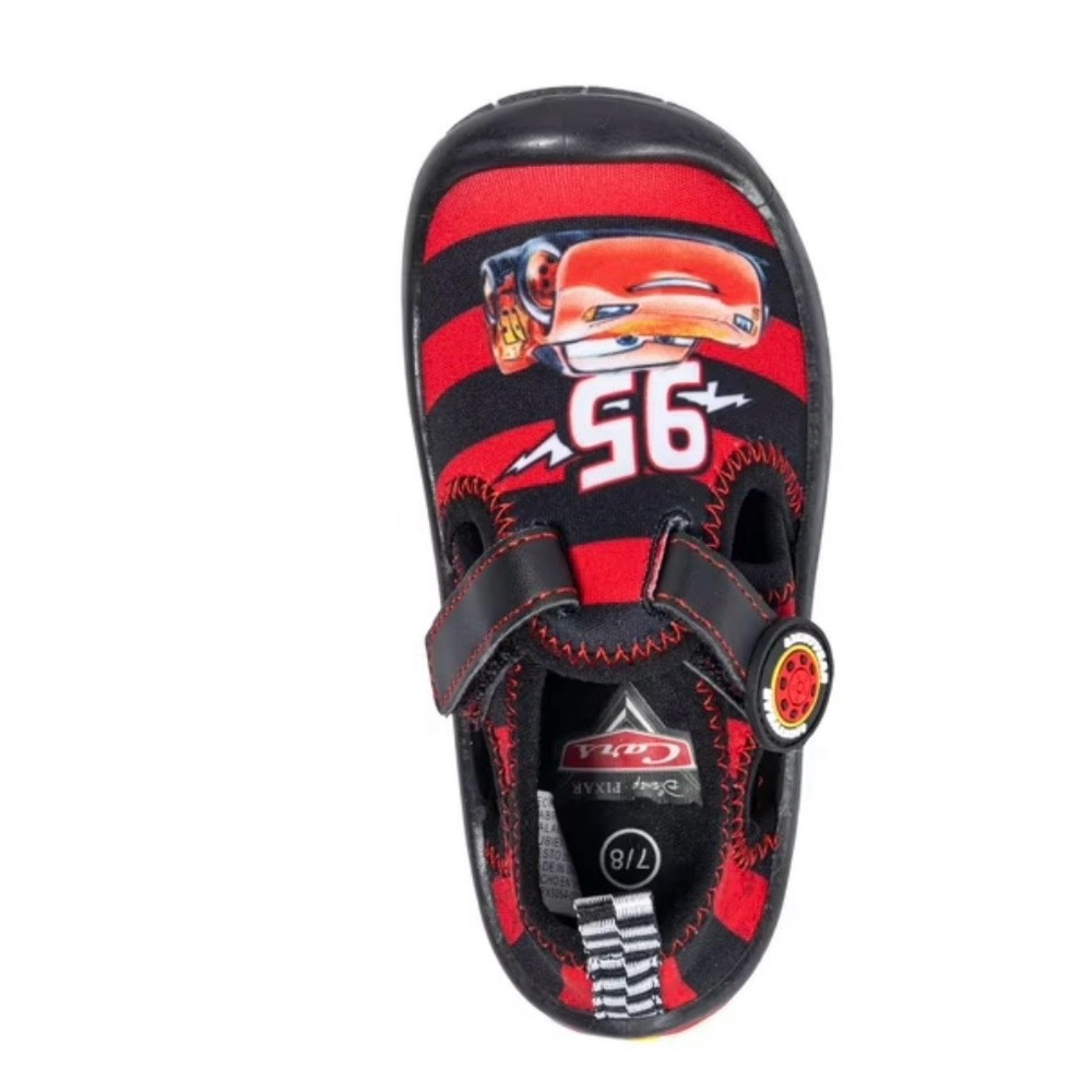 Lightning McQueen 95 Red & Black Slip-On Shoe Sz. 11/12 toddler NWT HTF